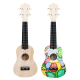 Hanchang assembled small guitar ukulele DIY handmade homemade material bag painted hand-painted wooden graffiti 21 inch round-set two