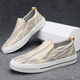 DKCCI toile Chaussures masculines pour les personnes paresseuses d'été pédales vieilles chaussures de tissu de beijing respirant des sports de travail sans glissement et chaussures plates décontractées migray 42