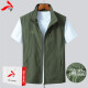 Qihang vest men's waistcoat thin casual jacket vest green middle-aged and elderly quick-drying vest sleeveless large size custom LOGO navy-9106XL