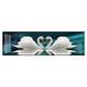 Pi Feng's bedroom bedside decorative painting 2025 new style master bedroom bedside background wall mural hanging painting modern simple wall painting swan Pi Feng 831 160*45cm 12mm crystal film single pairing black edge