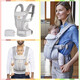 Ergobaby Baby Strap estilo de tacón delantero Summer Balentable y trasero Taburete de cintura dual de doble propósito [0-48 meses Disponible] Nuevo actualización [Algodón puro Super Avistable] Gris Gray