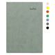 Befon A6 Notebook, Diario de trabajo y estudio, regalo del Día del Maestro, cuaderno de cuentas, suministros de oficinas comerciales, papelería, Libro de color de cuero PU, gris 9923