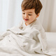 Nest designs baby quilt cover blanket children's gauze small quilt cover kindergarten nap blanket baby gauze blanket light feather gray M size (145*180cm)
