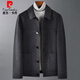 Pier Cardin Brand haut de gamme haut de gamme pour hommes de grande taille de grande taille et hiver en laine d'hiver veste en cachemire de cachemire masculin manteau en laine en laine plus gras plus grande veste à la mode nouveau produit en tricot marron (NC) 2608 185 / 2xl [adapté à 160-180jin [Jin est égal à 0,5 kg]]]