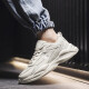 PATAL VIETON Spring and Autumn Men's Shoes High-Elevation Sports Running White Shoes Summer Mesh Casual Little White Dad Versatile Putian Trendy Shoes Men Beige 826 41