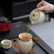 Chayan Kungfu tea set complete set Ru kiln tea set tea tray set tea table teapot household tea making set 12-piece set