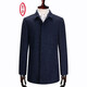 Ding Bronze Woolen Mabet For Men's Mid-Long Merdle d'âge du milieu Ménilèle Men de laine pour affaires Automne décontracté Autumn et hiver papa d'hiver Suit Navy Blue 170