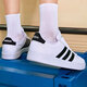 阿迪达斯 （adidas）男鞋秋冬款皮质轻便低帮舒适休闲鞋时尚百搭板鞋青年圆头运动鞋 GW9195/三条纹彰显品牌 40