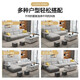 Xuan Shuo Guifei Combination Small and Medium-sized Apartment Fabric Sofa Solid Wood Frame Modern Simple Living Room Furniture Modern Simple Sofa Four-seater + Concubine 2.8 meters (comfortable version) (High-density sponge seat bag/mercerized flannel)
