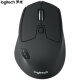 Logitech M720 mouse wireless Bluetooth mouse office mouse right hand mouse big hand mouse Union black with wireless 2.4G receiver