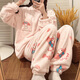 简方位珊瑚绒睡衣女秋冬季加厚可爱帕恰狗少女法兰绒保暖新款家居服套装 zx-12401 XL X(建议135-160斤)
