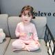 Disney (Disney) Children's Summer One-piece Pajamas Modal 1 Long Sleeve 3-year-old baby Summer Air Conditioning Suit Sleeping Bag Girls Home Clothing Pink 2 [Trendy Children Radish Rabbit One-piece] 110 Recommended height 100-110
