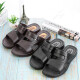 
Huili Shanghai Huili Sandals men's summer simple non-slip wear-resistant daily work and leisure home two-wear beach sandals Huili 3888/black 39