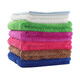 Ren Ying seven-color cleaning rags for household cleaning, absorbent water, not easy to shed lint, thickened towels for wiping glass bamboo fiber dishcloths, 5 green coral velvet rags