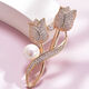 He Niang Rose Brooch Summer Suit Suit Women's Corsage Brooch Light Luxury Autumn and Winter Brooch White