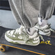 Zapatos de hombres Changxiang Huili 2025 Spring Versátiles Sports Sports and informal Board Zapatos de moda de cuero Carriendo zapatos de papá Green 42