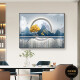 
Aohan modern light luxury meter box decoration painting Fulu distribution box mural living room without punching switch cover painting JD9767 45*35cm (blocking 35*25) left push and pull black frame