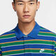 Nike Men's Autumn New Casco de cuello de polo de manga corta de rayas cortas FN3897 Azul FN3897-480 S