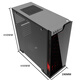Patriot (aigo) Shadow Computer Case Desktop (with 3 luminous fans/support ATX motherboard/cellular glass panel/backline/side translucent chassis/multi-hard disk)