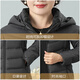 Snow Flying 90 duck down lightweight down jacket for women with removable hood for middle-aged and elderly mothers autumn and winter warm jacket 175