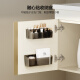 Armoire de salle de bain Hengjie Style en bois écologique de grande capacité Haute définition miroir armoire en céramique intégré combinaison rosée Freelani 6197 [blanc crème] BC6197-70cmmm