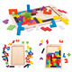 Fu Child Tetris puzzle children's educational toys boys and girls kindergarten baby early education building blocks birthday gift new Tetris
