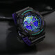 CASIO G-SHOCK Heart of the Ocean Trendy Colorful Sports Dual Display Men's Watch Neon Warrior GA-100BL-1ADR