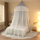Pierre Cardin ceiling mosquito net double layer half dome home installation-free floor-to-ceiling pattern single double bed gray