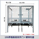 HKML dog cage, large dog outdoor with toilet, sturdy Labrador Golden Retriever German Shepherd reinforced medium dog kennel single layer 190 breeding plate bottom double open cage + galvanized tray Guizhou, Hainan, Yunnan, Guangxi