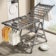 Tiandiyu folding clothes drying rack balcony household floor-standing stainless steel clothes drying rack baby cool clothes hanging clothes rail quilt drying artifact three-layer drying rack 1 point 8 meters - stainless steel