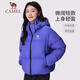 Camel (CAMEL) Black Diamond Series Women's Short Down Jacket Couple Men and Women Thickened Loose Hooded Bread Down Jacket B601 M