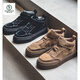 Woodpecker labor protection shoes men's shoes men's Martin boots men's 2025 new autumn and winter plus velvet casual shoes men's sports shoes men khaki [main picture] 42