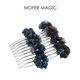 MoferMagic Elegant Hair Comb Hairpin Ancient Style Women's Versatile Style Broken Hair Comb Insert Hair Fork Hair Twist Headwear Bangs Comb Elegant Blue