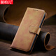 Xinbaier GALAXY flip leather case with buckle rollover silicone soft inner case mobile phone case full-inclusive anti-fall wallet card folding bracket protective cover lanyard business men and women black calf pattern Samsung S22ultra