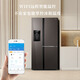 SANDEN Japan Sanden 553 liter office high-end refrigerator T-shaped multi-door double frequency conversion air-cooled commercial president's office living room household embedded automatic ice machine refrigerator 553WBTZ fully automatic ice machine Yanyu Brown external water source