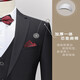 
Manian Kangaroo Suit Set Men's Korean Slim Small Suit Professional Groomsman Clothing Groom Wedding Suit Business Black Three-Piece Set [Top + Pants + Shirt] L