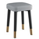 Chunshao Stool Home Chair Thickened Stackable Dining Chair Square Stool Modern Simple Bedroom Dressing Table Cosmetic Stool Living Room Light Gray Technology Cloth (Upgraded Thickened 45cm High)