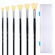 
Monet (Monet) Monet 15618 bristle fan pen gouache acrylic oil brush set wall painting umbrella brush long wooden pole design brush 0#1#2#3#4# (5 pieces