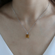GEM STONE KING 3.22 carat citrine necklace 925 silver inlaid with colored gemstones light luxury fashion birthday gift for girls