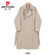 皮尔卡丹（pierre cardin）风衣男中长款过膝韩版英风休闲大衣春秋季男士风衣潮流风衣外套 卡其色【复合 加 厚】 XL