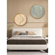 
XMSJ Wasabi style decorative painting sense bedroom soft decoration master bedroom bedside background wall hanging painting abstract art room mural zsh14666-Twilight heart approximately outer frame diameter 40cm + diameter 60cm x circular shape