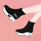 Guciheaven High-Top-Sockenschuhe für Frauen im Herbst und Winter High-Top-Elastizitätsschuhe für Frauen im Frühling 2023 Neue Sportschuhe Stiefel Single Schuhe 9759-1 Schwarz plus Samt 35