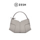 ZESH/泽尚 云襟中号hobo包手拎包通勤斜挎包单肩包女 瓷器灰