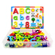 Beizu English Letters Magnetic Sticker Digital Refrigerator Sticker pour les élèves Enfants Toys Kindergarten Early Education Teaching Aid