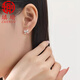 Aiyu pt950 platinum earrings for women, platinum love bow earrings, pierced ears, gift earrings for girlfriend