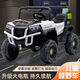 Extra large children's remote control electric car can sit on off-road vehicle charging four-wheel vehicle toy car stroller birthday gift green-remote control-dual drive-dual 6V4 battery