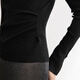 
EP Yaying [slim shirt] wrap-fitting long-sleeved knitted base shirt for women, same style as 9906A black M