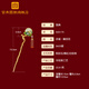 Gong Dian's Chinese-style step-shaping hairpin and field jade 925 silver gold-plated hairpin with tassels are high-end hairpins for family members. Buyao Dielianhua
