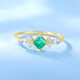 
meluxe Mui Ne 18K gold emerald ring birthday gift for girlfriend [R12113] emerald 22 points (11#)