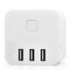 Bull USB Rubik's Cube Socket Converter Multi-function Plug-in Board with Line Adapter Plug One-to-One to Multi-purpose Mobile Phone Charger Bedside Plug Strip Plug Strip Plug and Drag Strip GN-U303UW White Master Control 3 Positions 5 Holes + 3USB